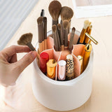 360° Rotating Makeup Brush Storage Box - Cosmetic Organizer