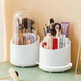 360° Rotating Makeup Brush Storage Box - Cosmetic Organizer