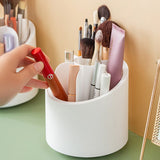 360° Rotating Makeup Brush Storage Box - Cosmetic Organizer