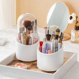 360° Rotating Makeup Brush Storage Box - Cosmetic Organizer