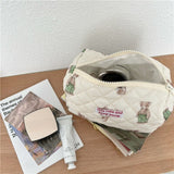 Spacious bunny travel cosmetic bag for women, ideal toiletry case