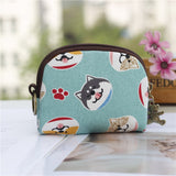 Canvas Cartoon Keychain Wallet for Women & Kids