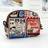 Canvas Cartoon Keychain Wallet for Women & Kids