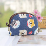 Canvas Cartoon Keychain Wallet for Women & Kids