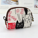 Canvas Cartoon Keychain Wallet for Women & Kids