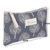 Canvas Travel Cosmetic Bag for Women - Portable Makeup & Toiletries Organizer