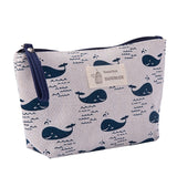 Canvas Travel Cosmetic Bag for Women - Portable Makeup & Toiletries Organizer