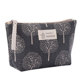 Canvas Travel Cosmetic Bag for Women - Portable Makeup & Toiletries Organizer