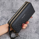 Double Zipper Women Wallet