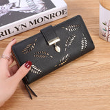 Golden Leaf Buckle Wallet for Women