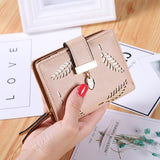 Golden Leaf Buckle Wallet for Women