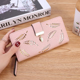 Golden Leaf Buckle Wallet for Women