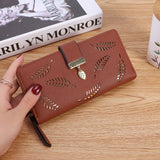 Golden Leaf Buckle Wallet for Women