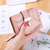 Golden Leaf Buckle Wallet for Women