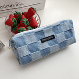 Japanese Style Plaid Cosmetic Bag & Organizer