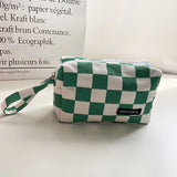 Japanese Style Plaid Cosmetic Bag & Organizer