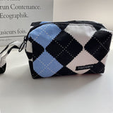 Japanese Style Plaid Cosmetic Bag & Organizer