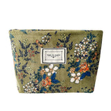 Korean Quilted Fresh Flowers Makeup Bag - Portable Floral Organizer