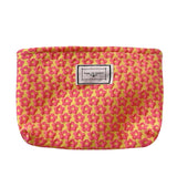 Korean Quilted Fresh Flowers Makeup Bag - Portable Floral Organizer