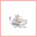 Makeup Case & Jewelry Container: Cosmetic Storage Box with Drawers