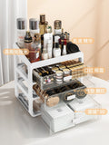 Makeup Case & Jewelry Container: Cosmetic Storage Box with Drawers