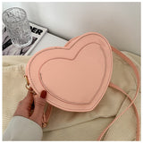 Peach Heart Crossbody Bags: Trendy Fashion for Women