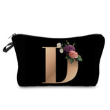 Personalized Initials Cosmetic Bag - A-Z Letter Makeup Bag