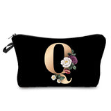 Personalized Initials Cosmetic Bag - A-Z Letter Makeup Bag