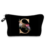 Personalized Initials Cosmetic Bag - A-Z Letter Makeup Bag