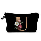 Personalized Initials Cosmetic Bag - A-Z Letter Makeup Bag