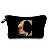 Personalized Initials Cosmetic Bag - A-Z Letter Makeup Bag