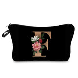 Personalized Initials Cosmetic Bag - A-Z Letter Makeup Bag