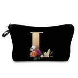 Personalized Initials Cosmetic Bag - A-Z Letter Makeup Bag