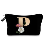 Personalized Initials Cosmetic Bag - A-Z Letter Makeup Bag