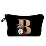 Personalized Initials Cosmetic Bag - A-Z Letter Makeup Bag