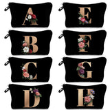 Personalized Initials Cosmetic Bag - A-Z Letter Makeup Bag