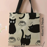 Kawaii Cute Print Tote Bag Large Canvas Shoulder Beach Travel Bag