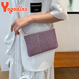 Small Rhinestone Square Bag Trendy Luxury Crossbody with Metal Chain