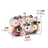 Diamonds & Flowers Luxury Embroidered Clutch for Fashionable Women