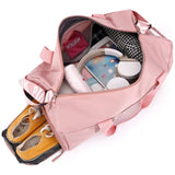 PINK Waterproof Sports Gym Bag Dry-Wet Separation, Shoe Compartment