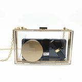 New Acrylic Luxury Handbags Fashionable Square Evening Purses