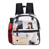 Black Transparent PVC Backpack Waterproof