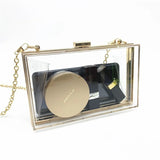 New Acrylic Luxury Handbags Fashionable Square Evening Purses