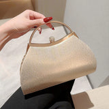 Glitter Pleated Evening Handbag Elegant Diamond Party Purse