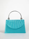 Pleated Evening Clutch Elegant Solid Color for Parties & Weddings