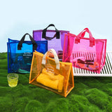 Trendy Summer Jelly Handbag Transparent Beach PVC Tote Bag