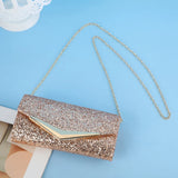 Stylish Sequin Clutch Elegant Chain Crossbody for Evening Parties