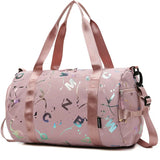 Vibrant Graffiti Print Gym Bag: Waterproof, Crossbody Duffel Bag