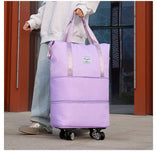 Large Capacity Travel Duffle Bag with Wheels Luggage Rolling Bag