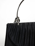 Pleated Evening Clutch Elegant Solid Color for Parties & Weddings